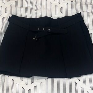 Zara Belted Black Skort with Pleat